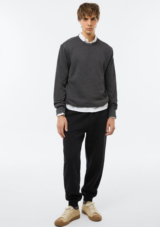 Foto do produto: Calça Básica Masculina Jogger Em Moletom Peluciado - Preto