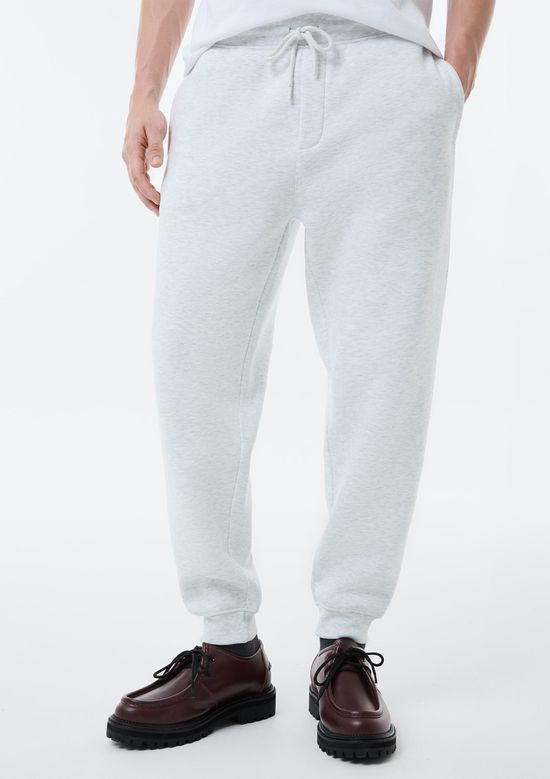 Foto do produto: Calça Básica Masculina Jogger Em Moletom Peluciado - Cinza