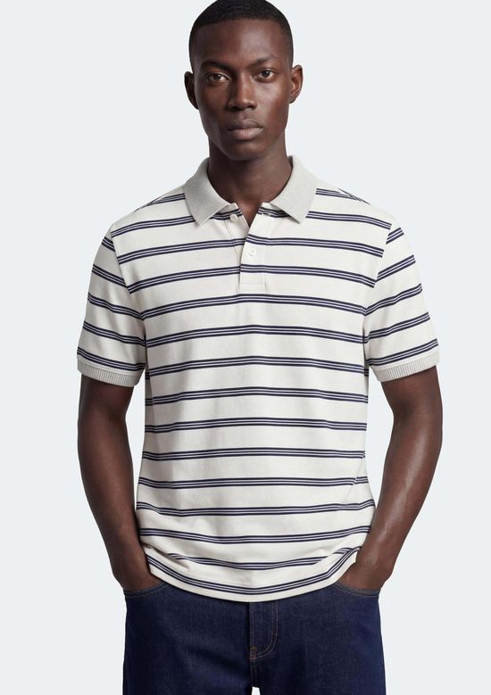 Foto do produto: Camisa Polo Masculina Manga Curta Fio Tinto - Azul