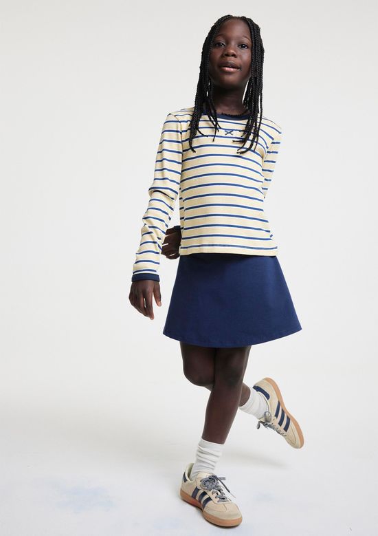 Foto do produto: Blusa Infantil Menina Listrada Manga Longa - Azul