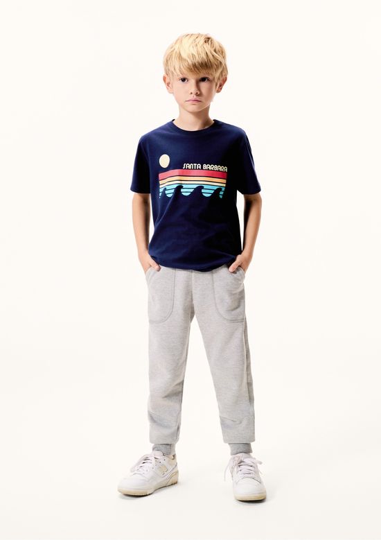 Foto do produto: Calça Básica Infantil Menino Em Moletom Peluciado Com Bolso - Cinza