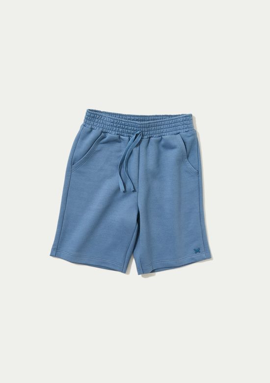 Foto do produto: Bermuda Básica Infantil Menino Em Moletom - Azul