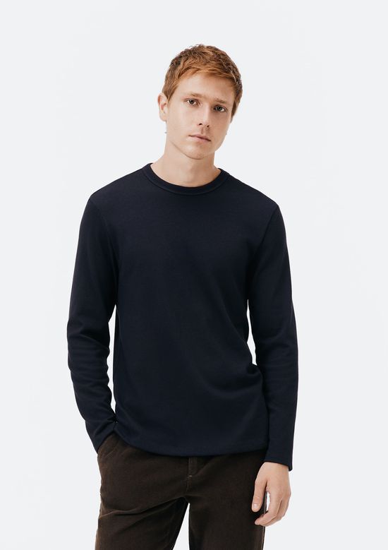 Foto do produto: Camiseta Masculina Manga Longa Em Algodão Peruano - Preto
