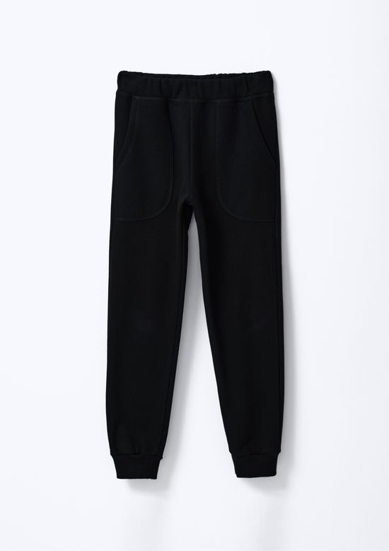 Foto do produto: Calça Básica Infantil Menino Em Moletom Peluciado Com Bolso - Preto