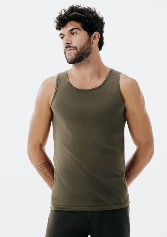 Foto do produto: Regata Básica Masculina Slim - Verde