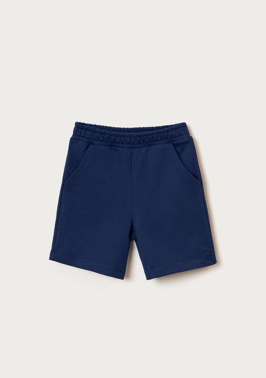 Foto do produto: Bermuda Básica Infantil Menino Em Moletom - Azul