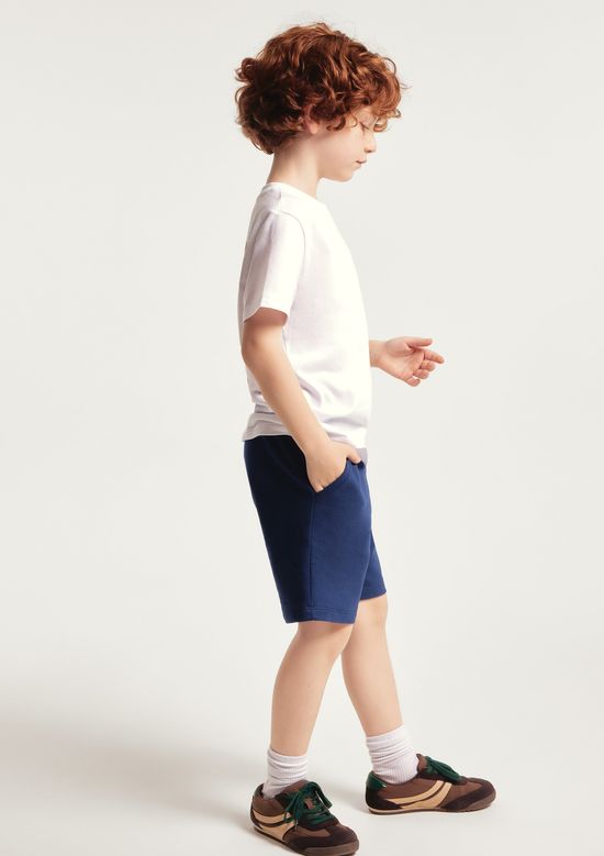 Foto do produto: Bermuda Básica Infantil Menino Em Moletom - Azul