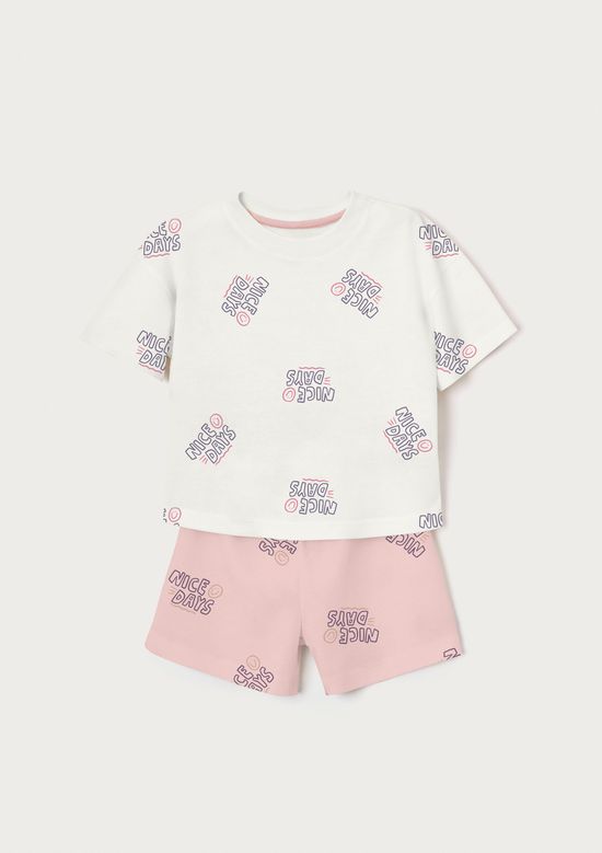 Foto do produto: Pijama Infantil Menina Box Estampado - Off white