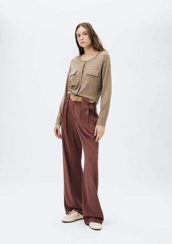 Foto do produto: Cardigan Feminino Decore Redondo Em Tricô - Bege