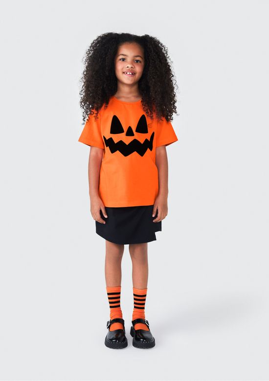 Foto do produto: Camiseta Infantil Unissex Com Apliques - Laranja
