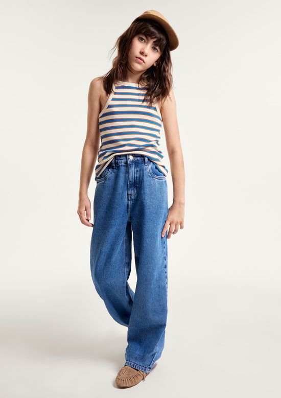 Foto do produto: Calça Jeans Skater Fit Infantil Menina - Azul