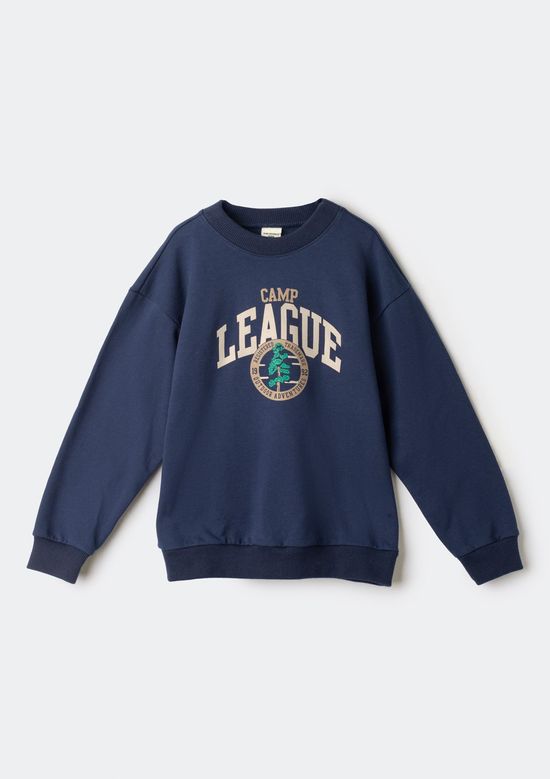 Foto do produto: Blusão Infantil Menino Em Moletom Estampado - Azul