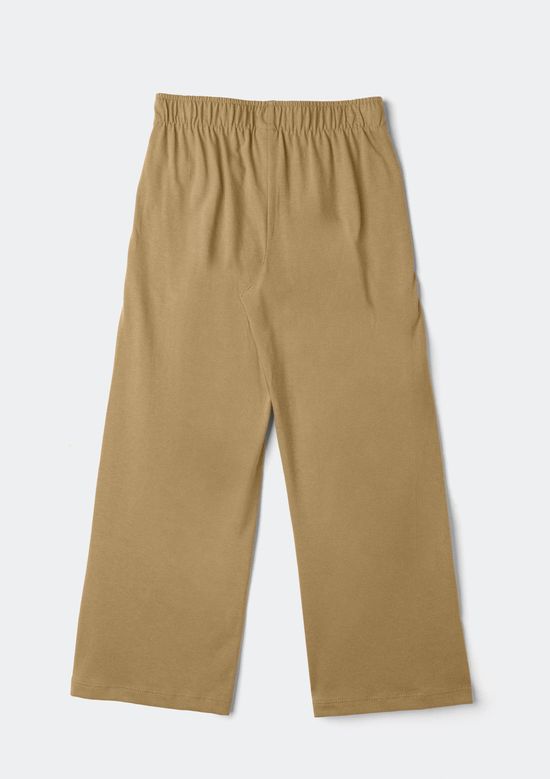 Foto do produto: Calça Infantil Menina Wide Leg Em Malha Binada - Marrom