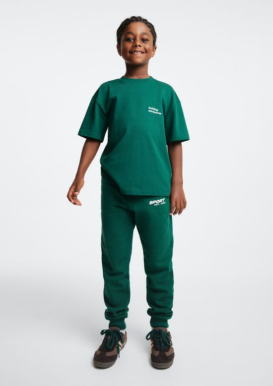 Foto do produto: Calça Infantil Menino Jogger Em Moletom - Verde