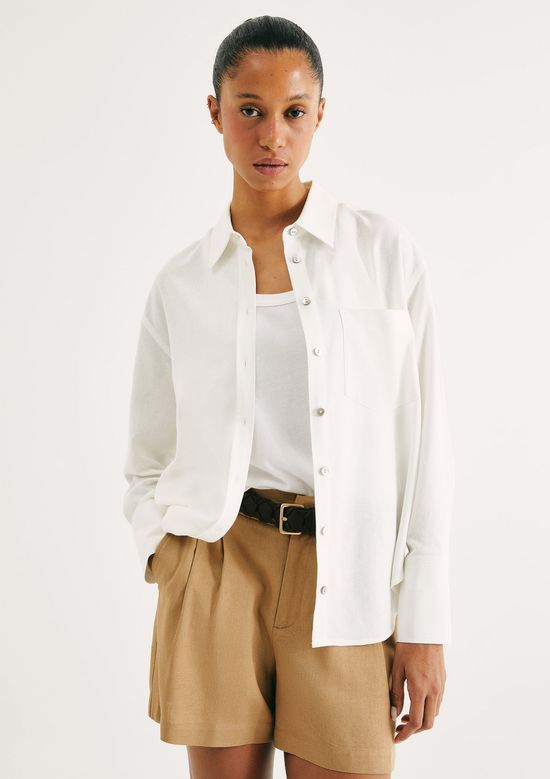 Foto do produto: Camisa Feminina Manga Longa Oversized - Off white