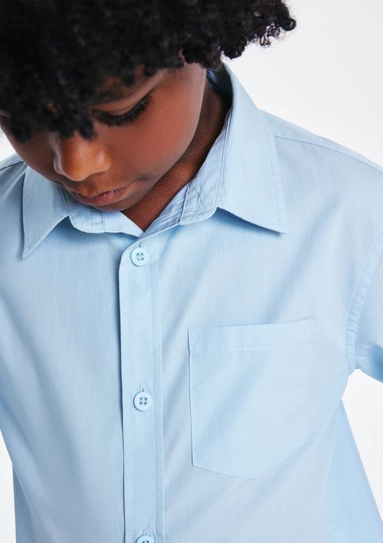 Foto do produto: Camisa Infantil Menino Em Tricoline - Azul