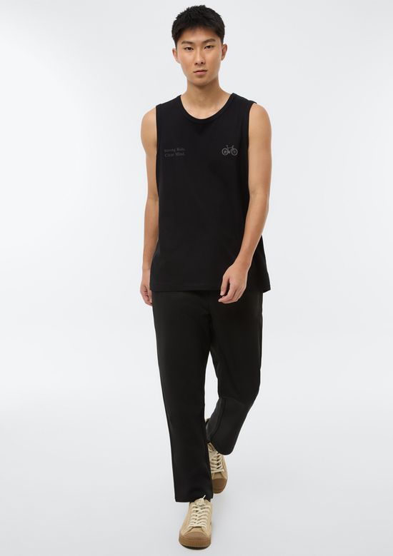 Foto do produto: Regata Básica Masculina Regular Com Estampa - Preto