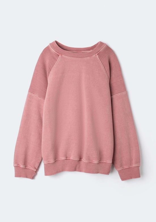 Foto do produto: Blusão Infantil Menina Oversized Em Moletom Estonado - Rosa