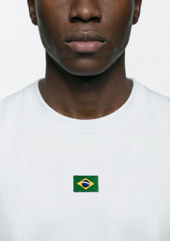 Foto do produto: Regata Masculina Em Malha Com Patch Drop Brasil - Off white