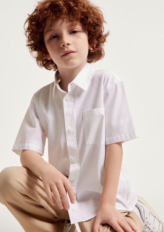 Foto do produto: Camisa Infantil Menino Manga Curta - Branco