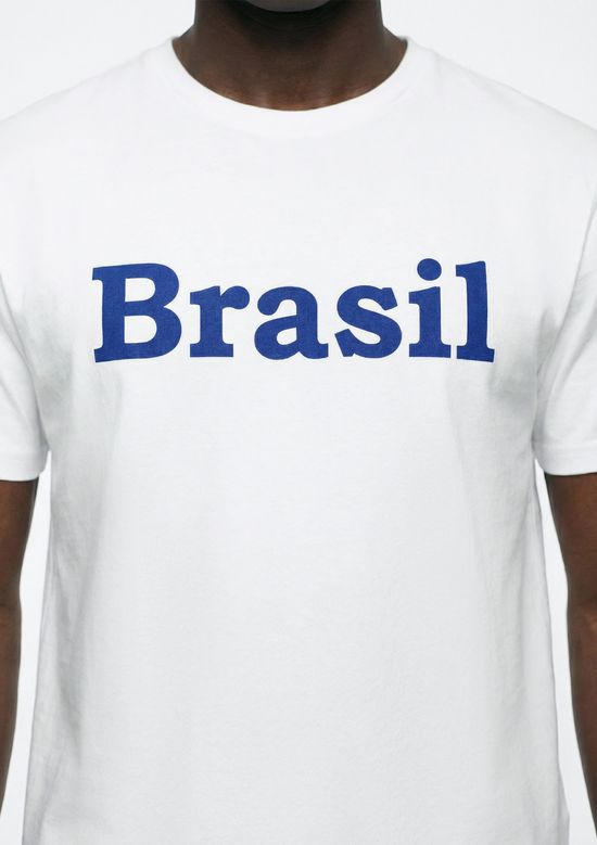 Foto do produto: Camiseta Masculina Com Estampa Drop Brasil - Off white
