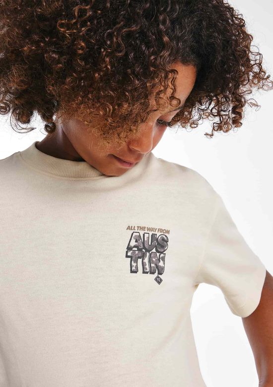 Foto do produto: Camiseta Infantil Menino Manga Curta Com Estampa - Creme