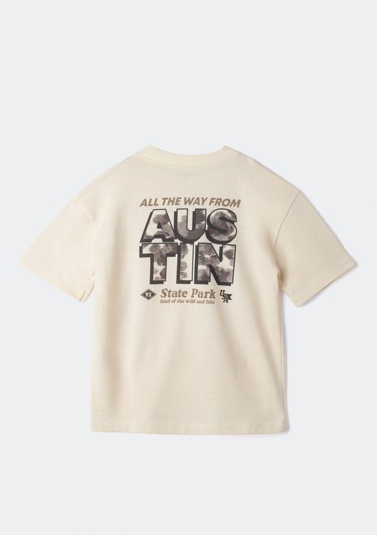Foto do produto: Camiseta Infantil Menino Manga Curta Com Estampa - Creme