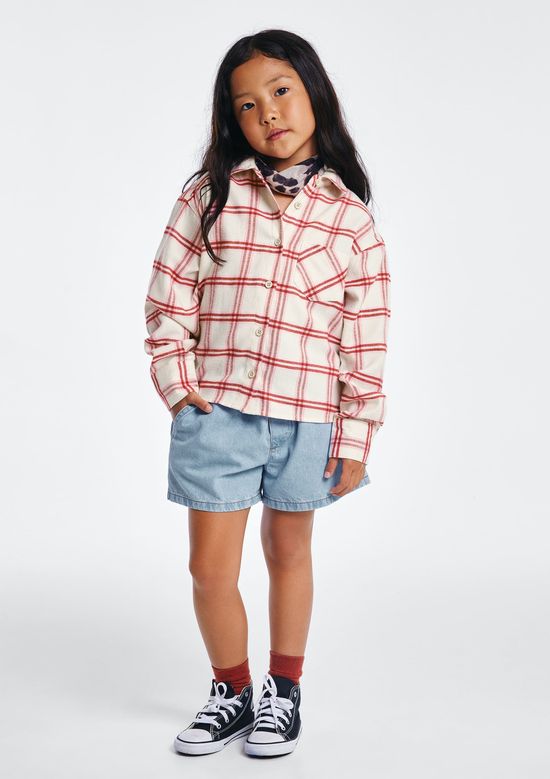 Foto do produto: Shorts Jeans Infantil Menina Com Cordão - Azul