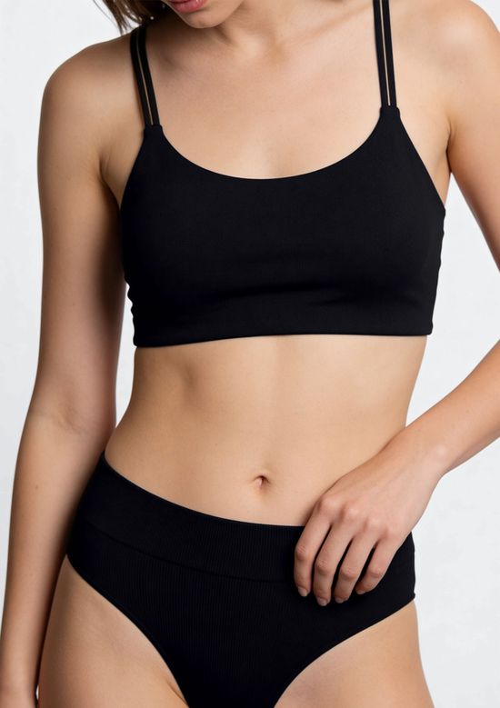 Foto do produto: Top Em Microfibra Dupla Camada - Preto