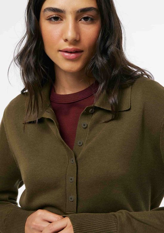 Foto do produto: Polo Feminina Tricô Manga Longa - Verde