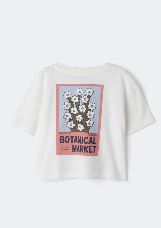 Foto do produto: Blusa Infantil Menina Box Com Estampa Frente E Costas - Off white