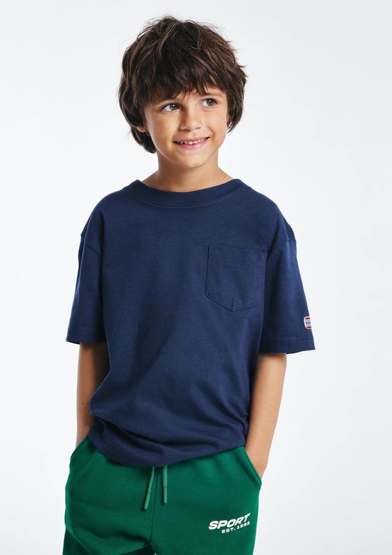 Foto do produto: Camiseta Infantil Menino Com Patch - Azul