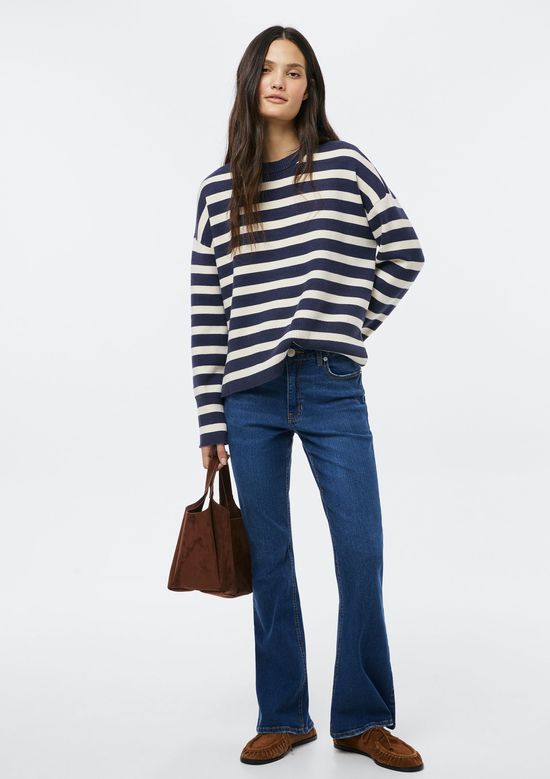 Foto do produto: Calça Jeans Feminina Flare Petit Cintura Baixa - Azul