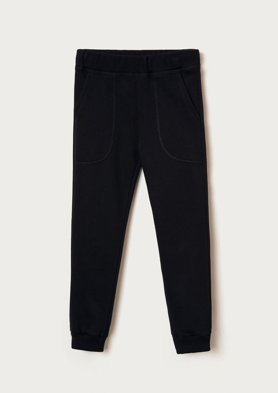 Foto do produto: Calça Básica Infantil Menino Em Moletom Peluciado Com Bolso - Preto