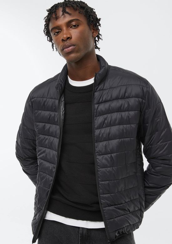 Foto do produto: Jaqueta Masculina Puffer Matelassê + Saquinho - Preto
