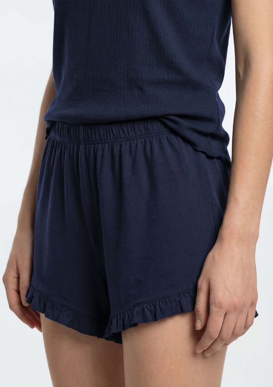 Foto do produto: Pijama Feminino Curto Texturizado - Azul