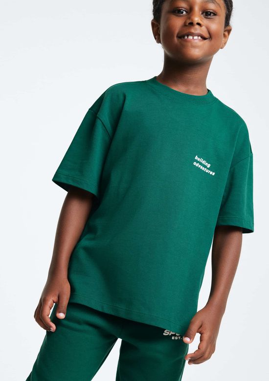 Foto do produto: Camiseta Infantil Menino Manga Curta Com Estampa - Verde