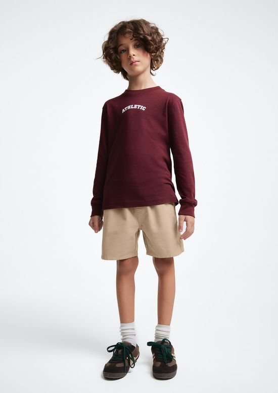 Foto do produto: Shorts Infantil Menino Em Sarja - Bege