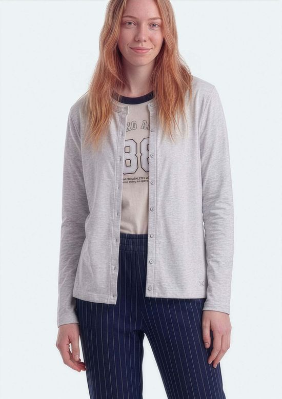 Foto do produto: Cardigan Teen Em Ribana Com Botões - Cinza