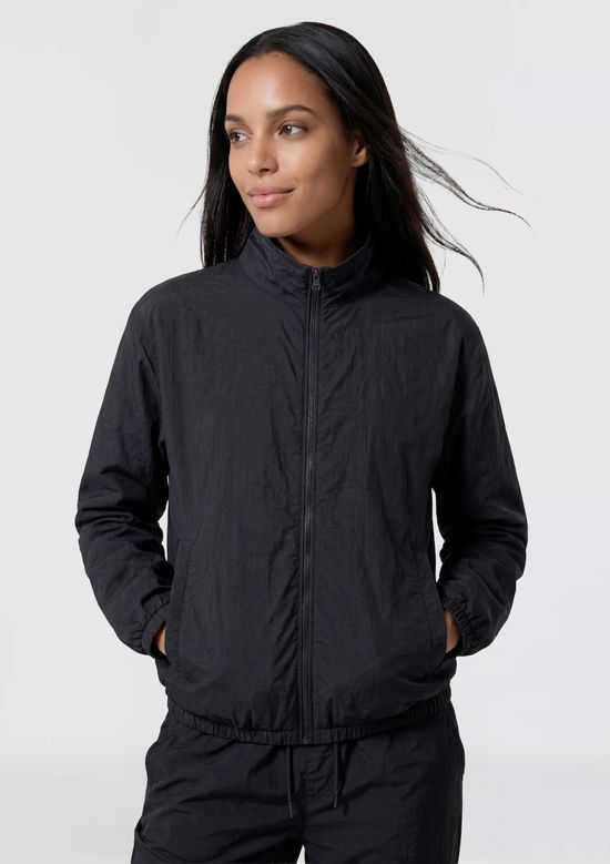 Foto do produto: Jaqueta Esportiva Feminina Gola Alta - Preto