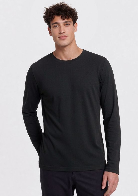 Foto do produto: Camiseta Masculina Manga Longa Segunda Pele Hering Aquece - Preto