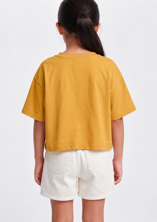 Foto do produto: Blusa Infantil Menina Super Cotton Estampada Drop Brasil - Amarelo