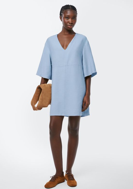 Foto do produto: Vestido Curto Reto Em Viscose - Azul