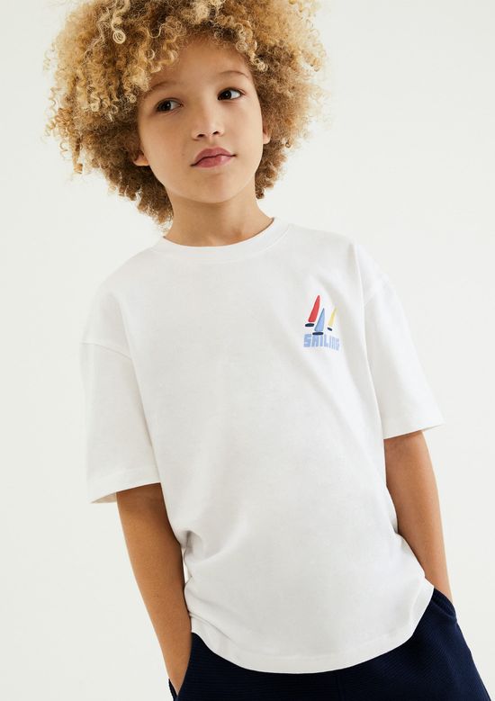 Foto do produto: Camiseta Infantil Menino Super Cotton Oversized - Branco