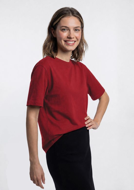 Foto do produto: Camiseta Feminina Boxy Manga Curta - Vermelho