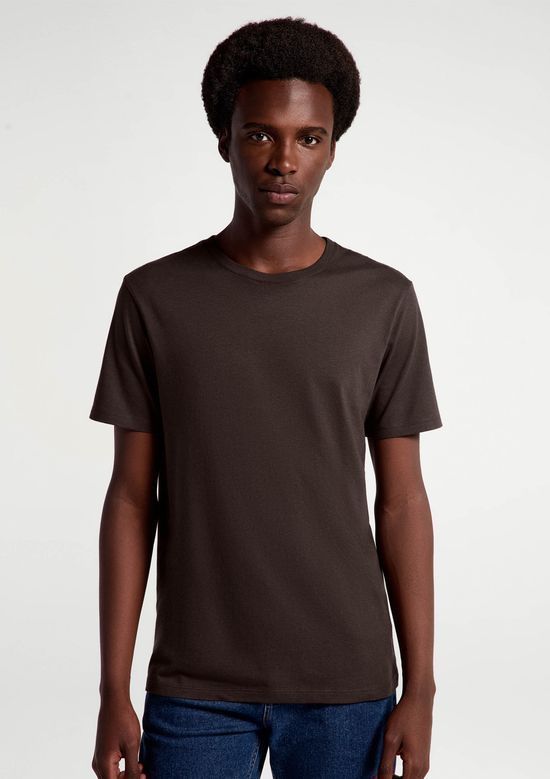 Foto do produto: Camiseta Básica Masculina Manga Curta Em Malha H+ - Marrom
