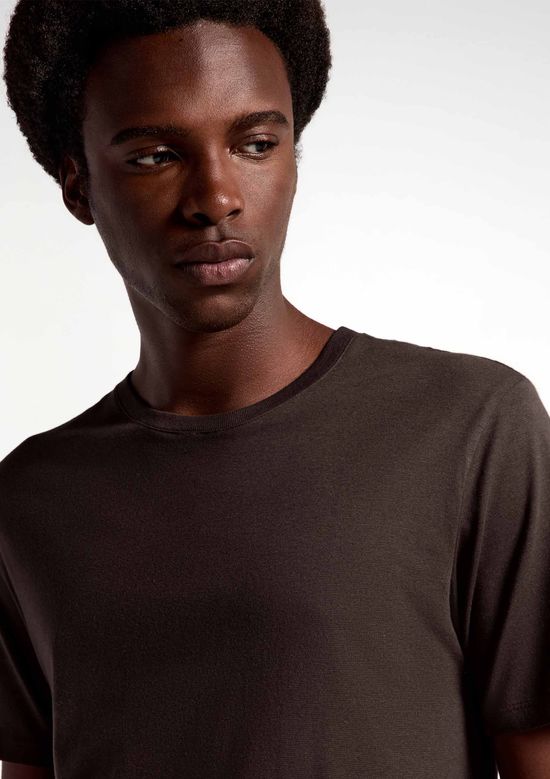 Foto do produto: Camiseta Básica Masculina Manga Curta Em Malha H+ - Marrom