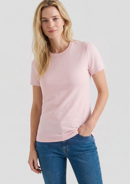 Foto do produto: Camiseta Feminina Slim Em Algodão - Rosa