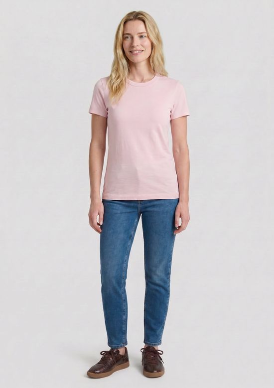 Foto do produto: Camiseta Feminina Slim Em Algodão - Rosa