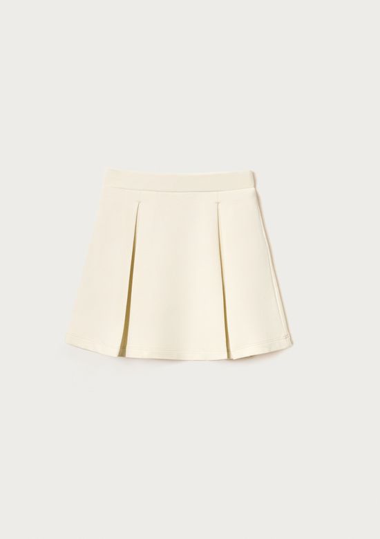 Foto do produto: Shorts Saia Infantil Evasê Em Moletinho - Creme